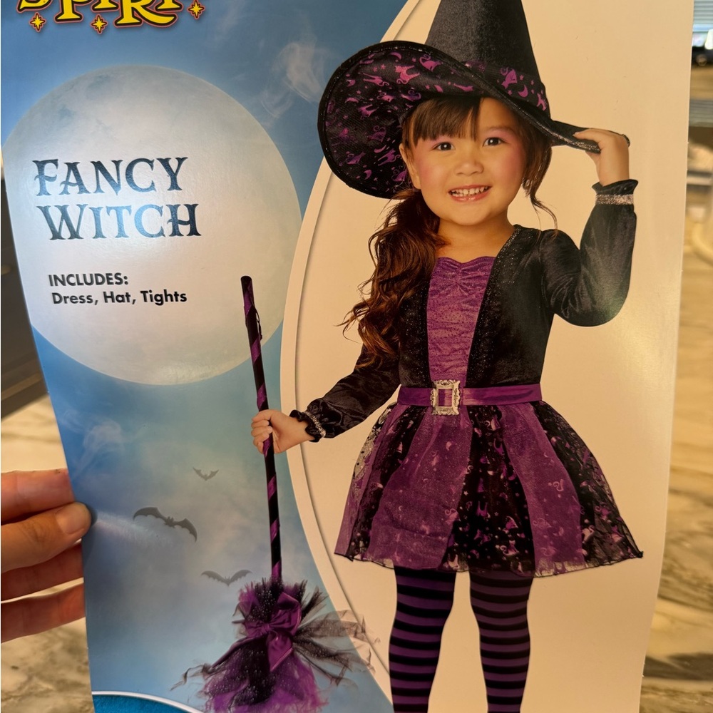 Spirit Fancy Witch Costume for Kids - Purple and Black